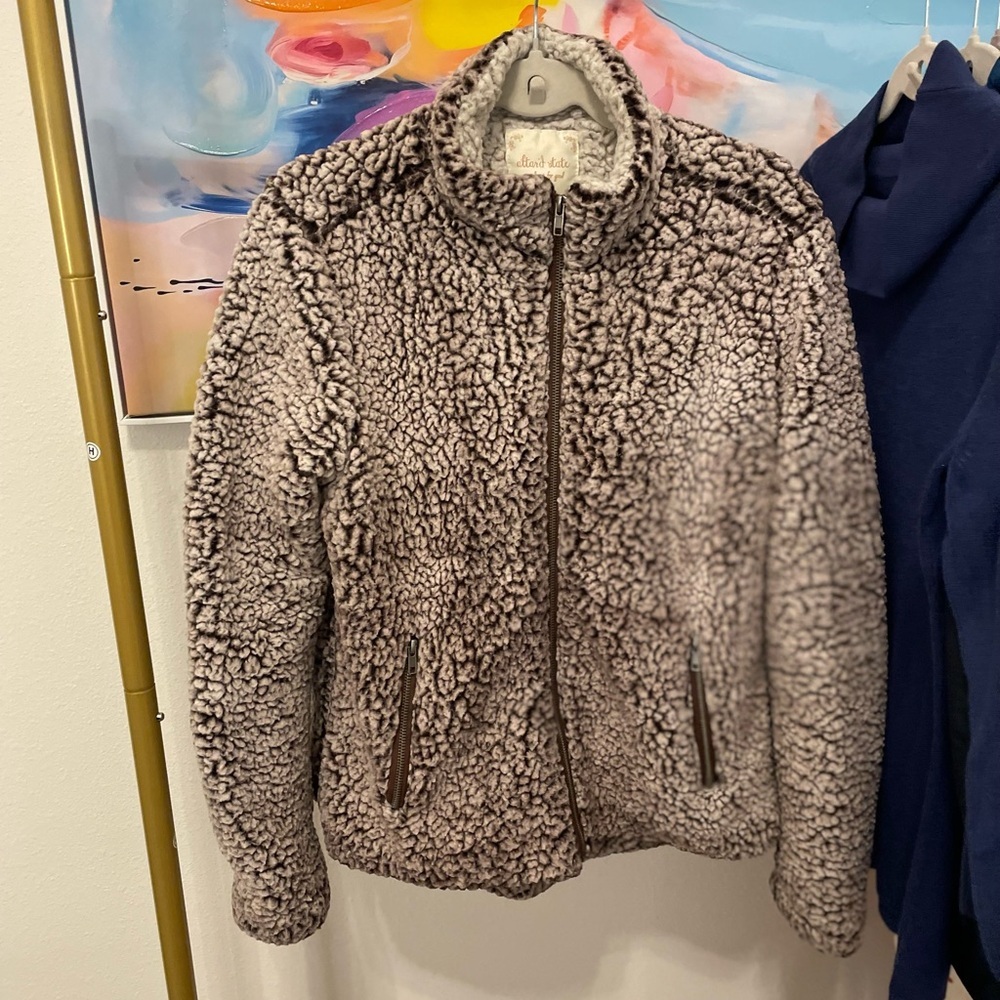 Altar'd State Charcoal teddy Sherpa jacket small